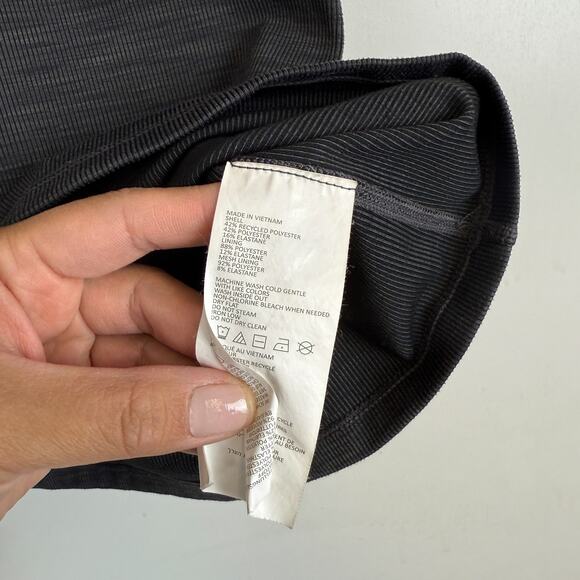 Prana Becksa Ribbed High Neck Tank Top Gray - S - Picture 4 of 9